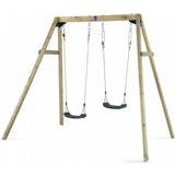 Swing Sets - Wooden Toys Playground Plum Wooden Double Swing Set