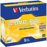 +RW Optical Storage Verbatim DVD+RW 4.7GB 4x Jewelcase 5-Pack