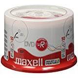 Maxell DVD Optical Storage Maxell DVD-R 4.7GB 16x Spindle 50-Pack Wide Inkjet