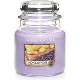 Purple Scented Candles Yankee Candle Lemon Lavender Medium Scented Candle 411g