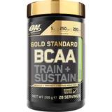 Enhance Muscle Function Amino Acids Optimum Nutrition Gold Standard BCAA Train & Sustain Raspberry & Pomegranate 266g