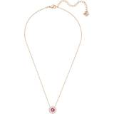 Swarovski Sparkling Dance Round Necklace - Rose Gold/Red/White