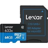 64 GB - microSD Memory Cards LEXAR High Performance microSDXC Class 10 UHS-I U1 633x 64GB