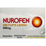 Ibuprofen Medicines Nurofen Meltlets Lemon 200mg 12pcs Tablet