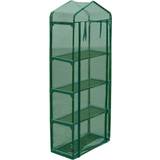Stainless steel Mini Greenhouses vidaXL Greenhouse with 4 Shelves Stainless steel PVC Plastic