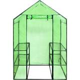 VidaXL Mini Greenhouses vidaXL Greenhouse 41545 with 4 Shelves Stainless steel PVC Plastic