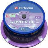 8x Optical Storage Verbatim DVD+R 8.5GB 8x Spindle 25-Pack