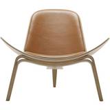 Fabric Lounge Chairs Carl Hansen & Søn CH07 Shell Lounge Chair 74cm