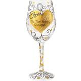 Mouth-Blown Wine Glasses Lolita Cheers Happy Couple White Wine Glass, Red Wine Glass 45cl