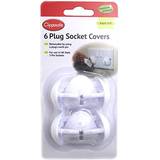 White Socket Cover Clippasafe Plug Socket Covers 6pcs