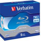 6x - Blu-ray Optical Storage Verbatim BD-R 50GB 6x Jewelcase 5-Pack