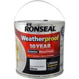 Ronseal Outdoor Use - White Paint Ronseal Weatherproof Wood Paint White 0.75L
