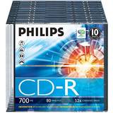 Philips CD Optical Storage Philips CD-R 700MB 52x Slimcase 10-Pack