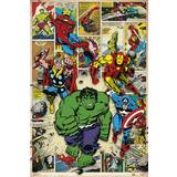 EuroPosters Marvel Comic Here Come the Heroes Poster V32019 24x36"