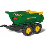 Metal Trailers & Wagons Rolly Toys Giant Half Pipe John Deere Twin Axle Trailer