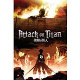 EuroPosters Interior Decorating EuroPosters Attack on Titan Key Art Poster V25217 24x36"