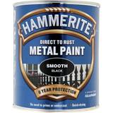 Hammerite Plaster Paint Hammerite Direct to Rust Smooth Effect Metal Paint Black 1L