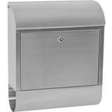 Tectake Letterboxes tectake Stainless steel mailbox with newspaper tube XXL