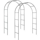 Steel Trellises tectake 2 rose arches appro 140x240cm
