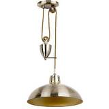 Metal Pendant Lamps Endon Lighting Polka Rise and Fall Pendant Lamp 37cm