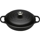 Le Creuset Cookware Le Creuset Satin Black Signature Cast Iron Round with lid 3.2 L