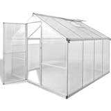 VidaXL Greenhouses vidaXL Reinforced with Base 6.05m² Aluminum Aluminum Polycarbonate