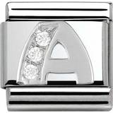 Nomination Composable Classic Link Letter A Charm - Silver/White