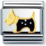 Nomination Composable Classic Link Scottish Terrier Charm - Silver/Gold/Black