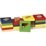 Wooden Toys Shape Sorters Goki The 4 Towers Shapes & Colours Sorting Same WM034