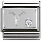 Nomination Composable Classic Link in Aries and Stone Charm - Silver/White