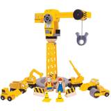 Wooden Toys Play Set Bigjigs Big Crane Construction Set