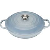 Le creuset shallow casserole 30cm Le Creuset Coastal Blue Signature Cast Iron with lid 3.5 L 30 cm
