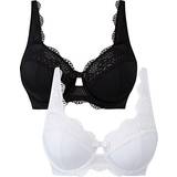 Pretty Secrets Underwear Pretty Secrets Lottie Lace Bras 2-pack - Black/White