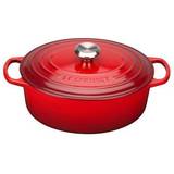 Le Creuset Cherry Red Signature Oval with lid 8.9 L
