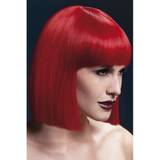 Red Short Wigs Fancy Dress Smiffys Fever Lola Wig Red