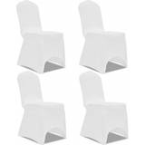 vidaXL 131408 4pcs (White) Loose Chair Cover White
