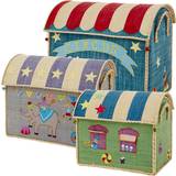 Rice Storage Boxes Rice Circus House Toy Baskets Large 3-pack