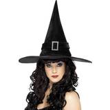 Witches Hats Fancy Dress Smiffys Witch Hat with Diamante Buckle