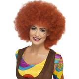 Hippie Short Wigs Fancy Dress Smiffys 60's Afro Wig Auburn