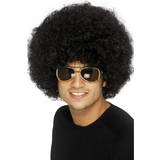 Around the World Short Wigs Fancy Dress Smiffys 70's Funky Afro Wig Black