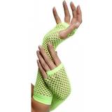 Green Accessories Fancy Dress Smiffys Fishnet Gloves Neon Green