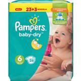White Diapers Pampers Baby Dry Size 6 Extra Large