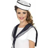 White Hats Fancy Dress Smiffys Sailor Instant Kit with Scarf & Hat