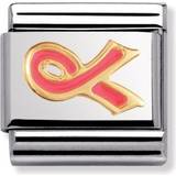 Nomination Composable Classic Link Ribbon Charm - Silver/Gold/Pink