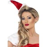 White Santa Hats Fancy Dress Smiffys Mini Santa Hat on Headband Red