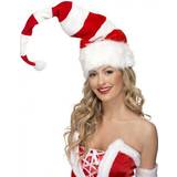 White Santa Hats Fancy Dress Smiffys Striped Santa Hat