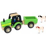 Magni Wooden Tracktor with Trailer & Animals 2622