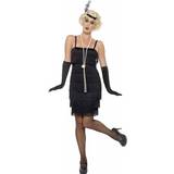 Smiffys Flapper Costume Black with Short Dress