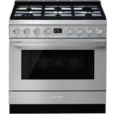 Smeg 90cm - Dual Fuel Ovens Gas Cookers Smeg CPF9GPX Stainless Steel