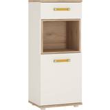 Brown Shelfs Kid's Room Furniture To Go 4Kids 1 Door 1 Drawer Narrow Cabinet with Handles